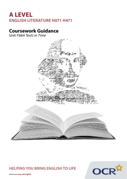 Texts in time - Coursework guide