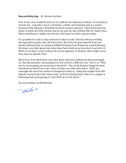 Beyond Believing - Dr. Michael Gardner Few, if any, of us would be