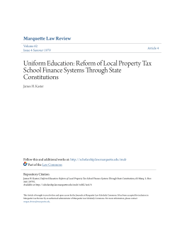 Uniform Education - Marquette Law Scholarly Commons