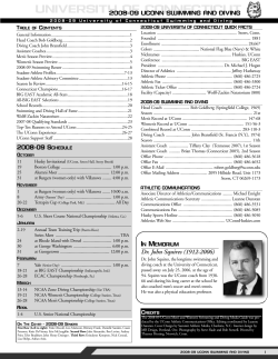 2008-09 Swimming and Diving