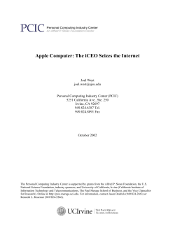 Apple Computer: The iCEO Seizes the Internet