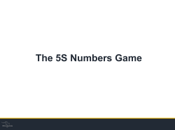 The 5S numbers game.