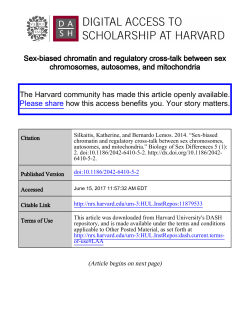 Sex-biased chromatin and regulatory cross
