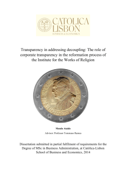 Transparency in addressing decoupling: The role of corporate