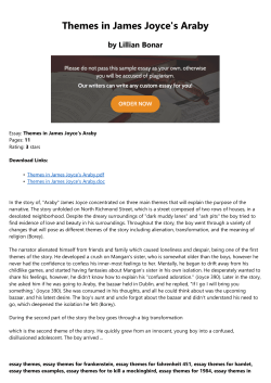 Themes in James Joyce`s Araby