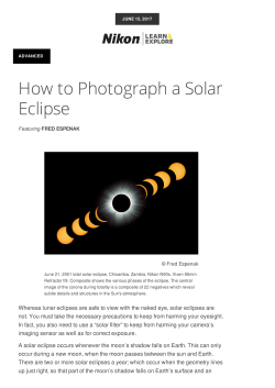 How to Photograph a Solar Eclipse from Nikon
