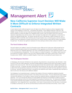 Management Alert - Seyfarth Shaw LLP