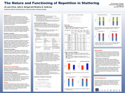 The Nature and Functioning of Repetition in Stuttering