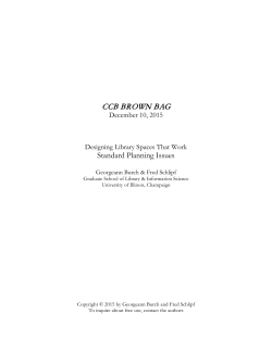 Standard Planning Issues - Center for Children`s Books