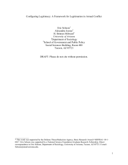 Configuring Legitimacy: A Framework for Legitimation in