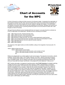 Chart of Accounts