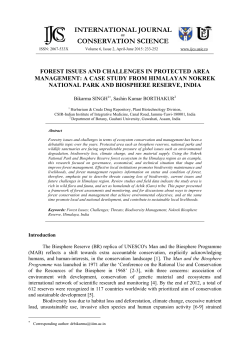 Full Article - PDF - International Journal of Conservation Science