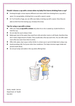 Should I choose a cup with a straw when my baby first learns