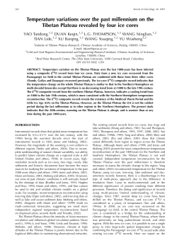 Temperature variations over the past millennium on the Tibetan