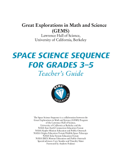 space science sequence for grades 3&ndash;5