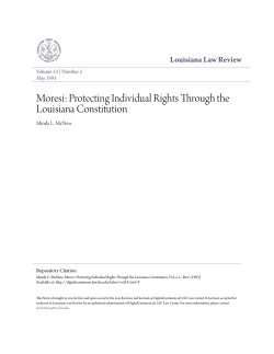 Protecting Individual Rights Through the Louisiana Constitution