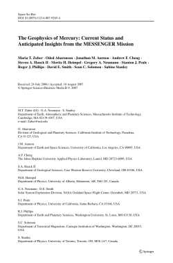 The Geophysics of Mercury: Current Status and