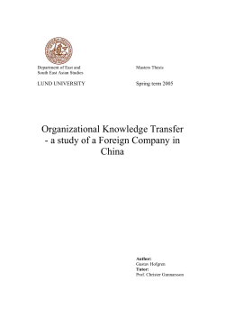 Open Access - Lund University Publications