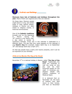 Festivals and Holidays