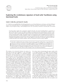 Exploring the evolutionary signature of food webs