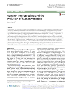Hominin interbreeding and the evolution of human variation