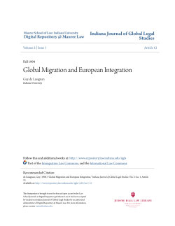 Global Migration and European Integration