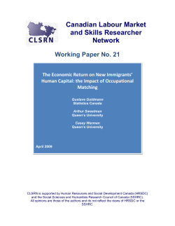 The Economic Return on New Immigrants` Human Capital