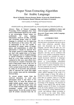 Proper Noun Extracting Algorithm for Arabic