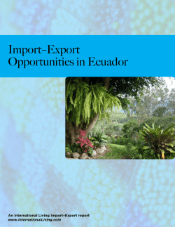 Import&ndash;Export Opportunities in Ecuador