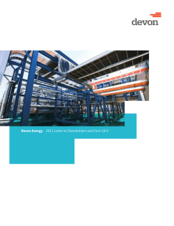 Devon Energy 2011 Letter to Shareholders and Form 10-K