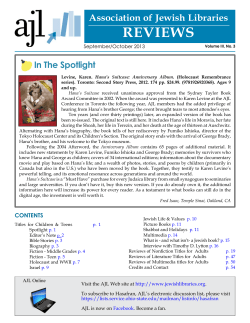 REVIEWS - Association of Jewish Libraries