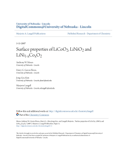 Surface properties of LiCoO2, LiNiO2 and LiNi1