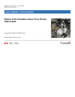 History of the Canadian Labour Force Survey, 1945