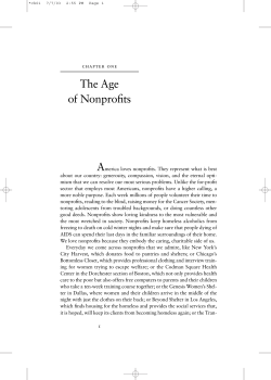 The Age of Nonprofits - Brookings Institution