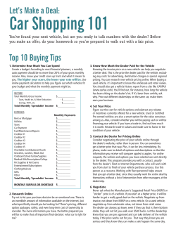 Car Shopping Guide