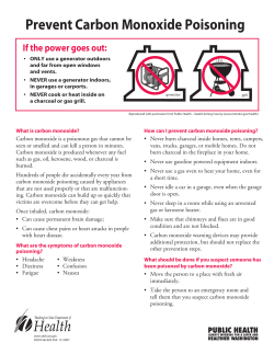 Prevent Carbon Monoxide Poisoning