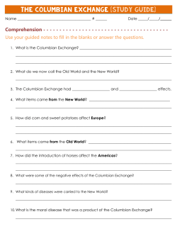 The Columbian Exchange