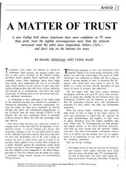 A MATTER OF TRUST