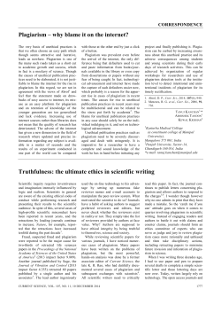 Plagiarism &ndash; why blame it on the internet?