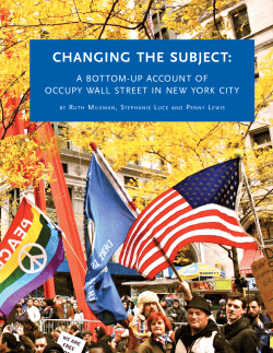 A bottom-up account of Occupy Wall Street in New York City