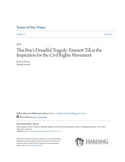 Emmett Till as the Inspiration for the Civil Rights Movement