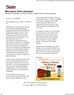 Household appliances, not Gloria Steinem, ushered women into