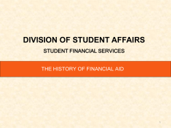 History of Financial Aid - LaGuardia Community College