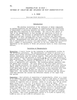 Phospholipids in Meat - American Meat Science Association