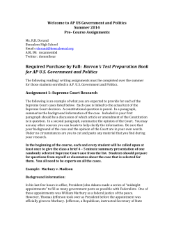 Barron`s Test Preparation Book for AP US Govern