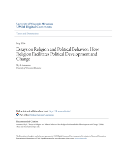 How Religion Facilitates Political Development and Change