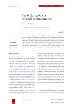 The building blocks of social communication