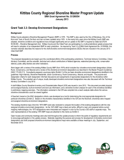 Narrative regarding shoreline environment