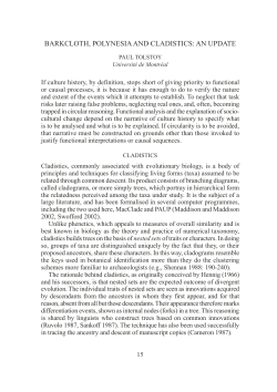 barkcloth, polynesia and cladistics: an update