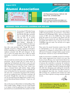 Aug 2016 - SRI International